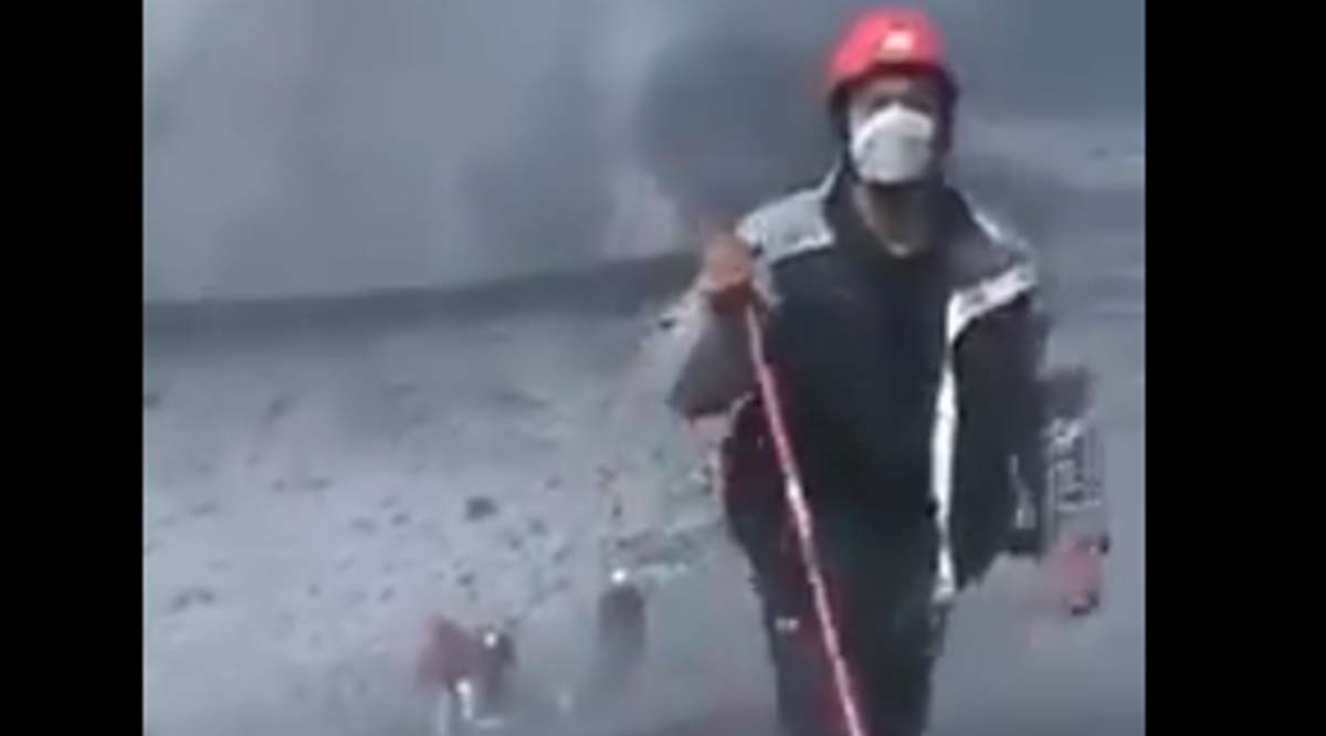 Alpinistas se graban en plena fumarola del Popocatépetl