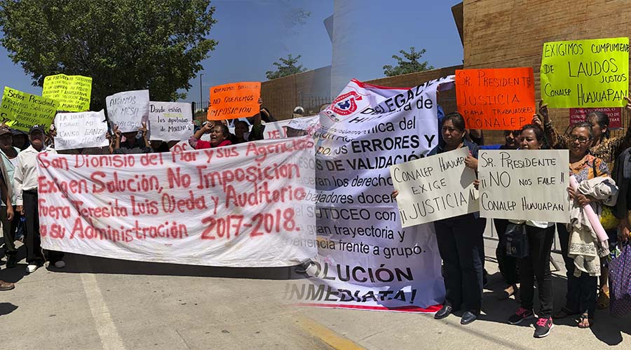 Intensas protestas durante visita de AMLO a Oaxaca