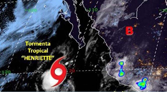 Tormenta Henriette con dirección a México, se prevé lluvias en Oaxaca