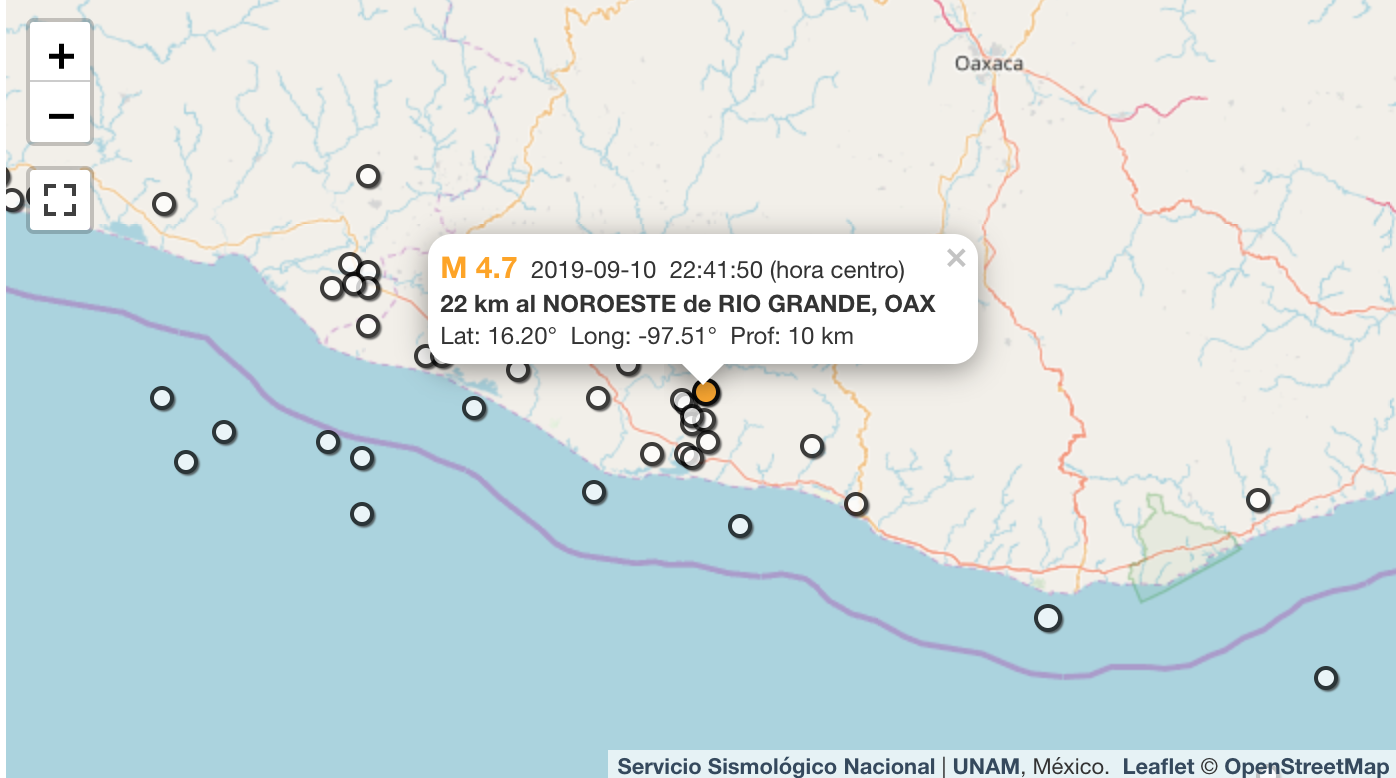 Vuelve a temblar en Oaxaca