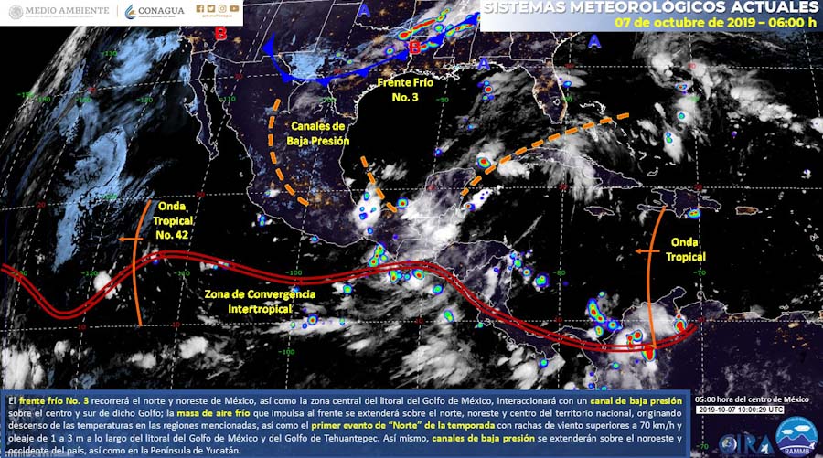 Prepárate, continúan las lluvias en Oaxaca y entra el frente frío No, 3
