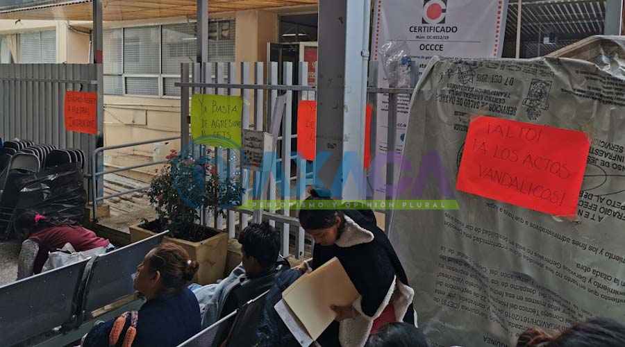 Protestan al interior del Hospital Civil Oaxaca