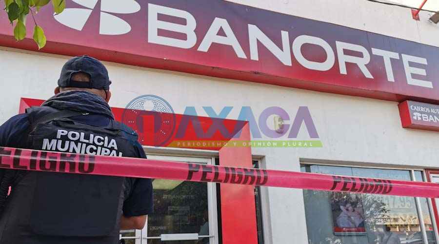 Asalto a sucursal Bancaria en la Cd de las Canteras, Oaxaca