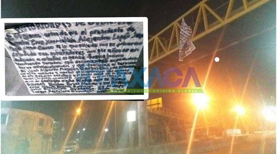 Dejan manta en el puente de la Colonia Alemán, Oaxaca