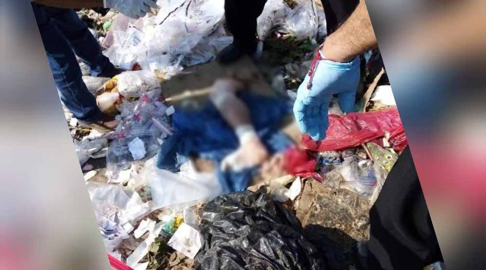 Localizan pierna humana con leyenda en un basurero