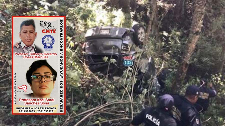 Localizan sin vida a dos maestros de la sección 22 en la región Cañada de Oaxaca