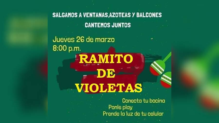 Para no aburrirse en la cuarentena invitan a cantar “Ramitos de Violetas” desde azoteas