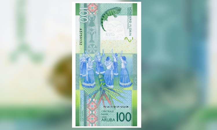 Billete de Aruba es nominado a el billete más bonito del mundo.