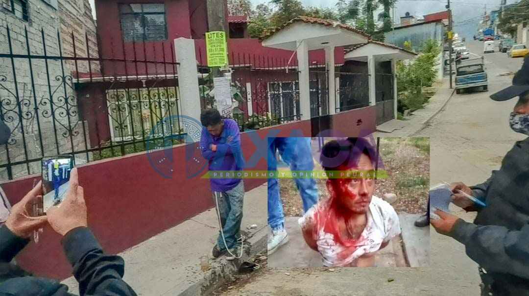 Ahora en Oaxaca: vecinos golpean a presunto ladrón que había asaltado a menor