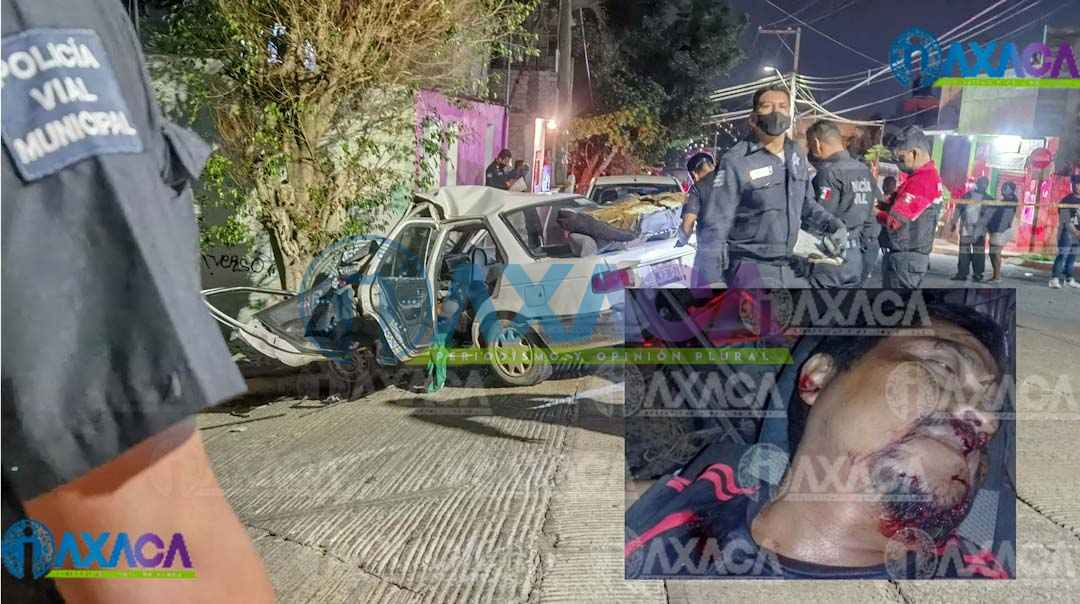 Hombre pierde la vida al chocar contra árbol en San Martín Mexicapan