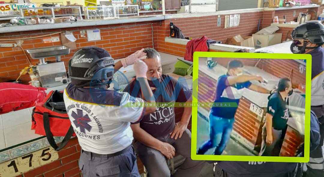 Violento asalto al interior del Mercado de las Flores, Oaxaca