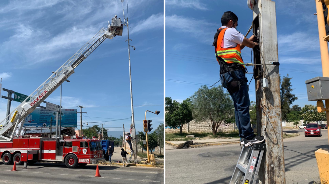 Rehabilita SSPO cámaras de videovigilancia en San Lorenzo Cacaotepec