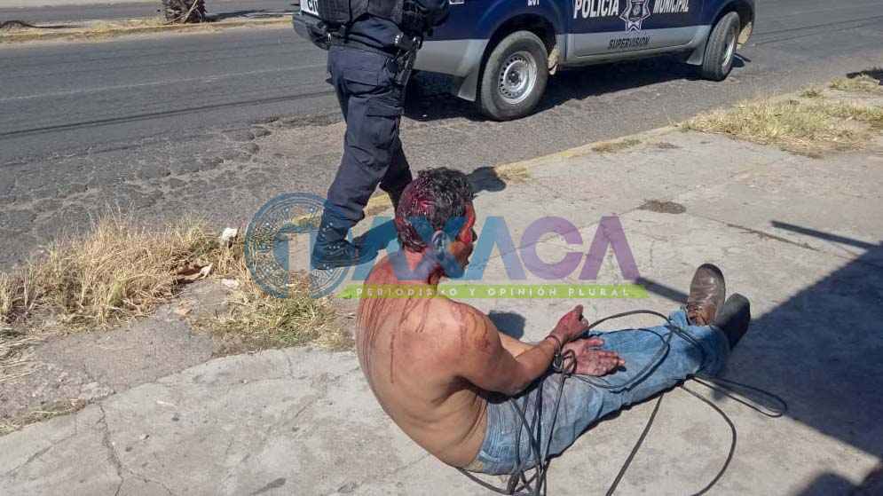 Adicto al cristal es golpeado y amarrado por violento
