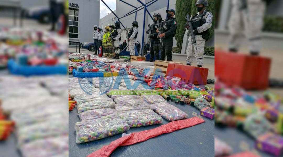 Asegura Policía Estatal pirotecnia en la Central de Abasto: SSPO