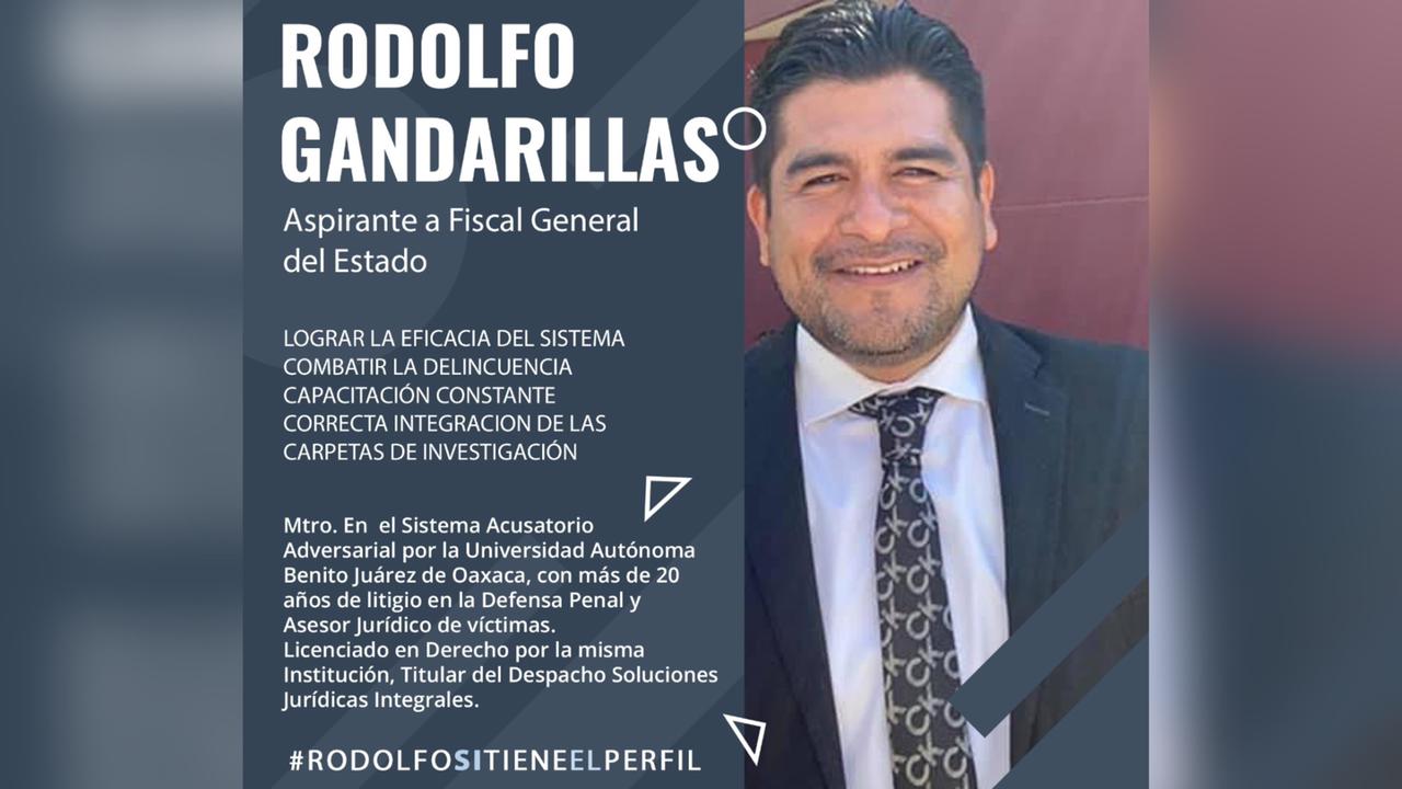 Quiero ser Fiscal porque he vivido de cerca las injusticias que trae la procuración de justicia en Oaxaca: Rodolfo Gandarillas