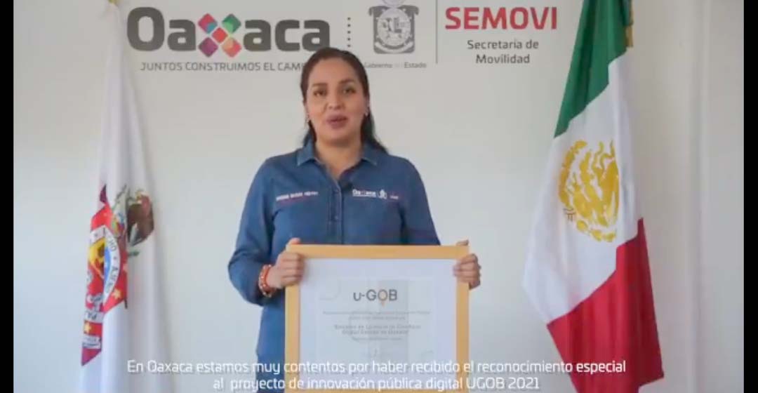 Mariana Nassar destaca reconocimiento a Oaxaca por proyecto de innovación pública digital UGOB2021