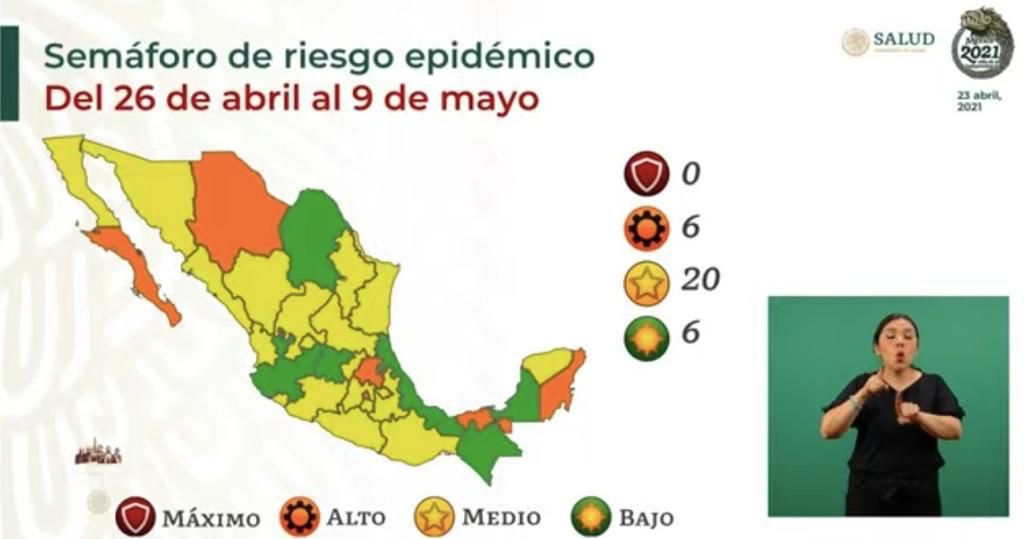 Oaxaca regresará a semáforo color amarillo; hay 45 mil 580 casos acumulados de COVID-19