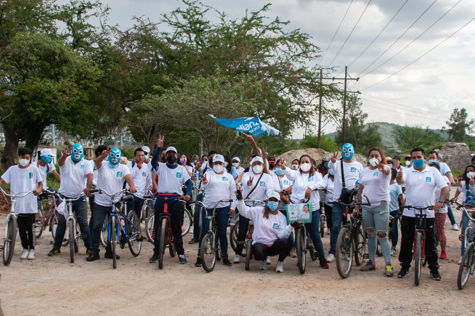 Realiza Nallely Ortiz Rodada por el Cambio en Santa Lucía del Camino