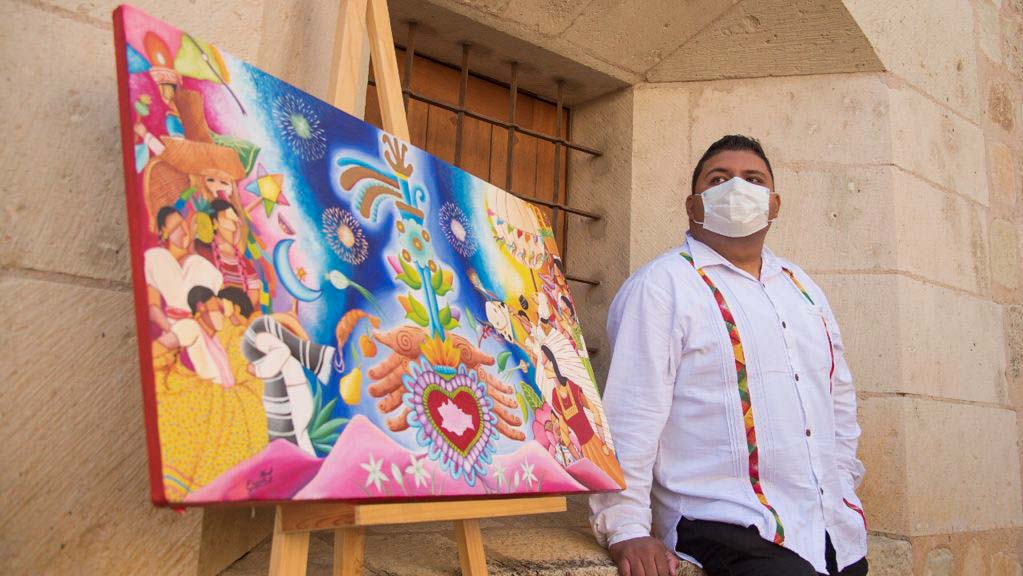 “Guelaguetza, ofrenda de un mismo corazón” de Erwis F. Rodríguez, es la imagen  de las fiestas de Julio 2021