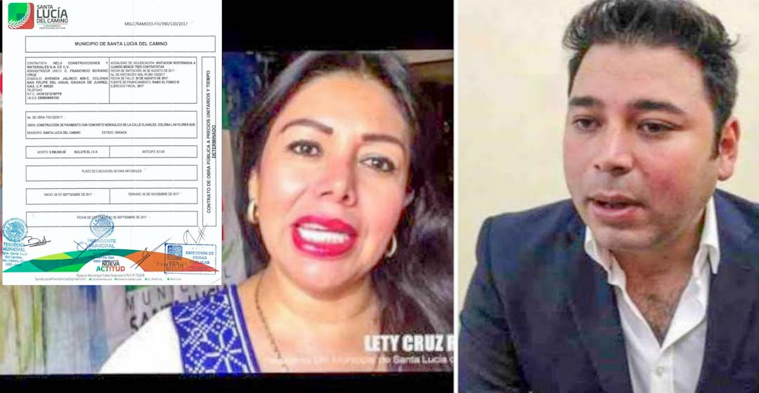 Raúl y Lety Cruz utilizaron empresas “fractureras” para inflar costos y saquear a Santa Lucía del Camino