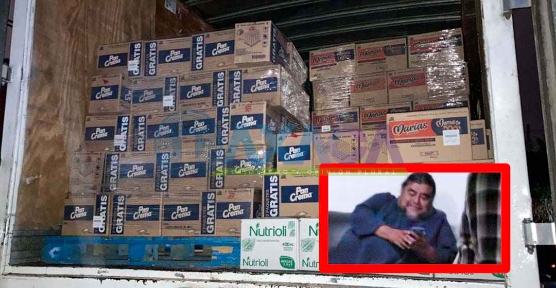 Flavio Sosa intenta denunciar camión de despensas y cae en sus mentiras