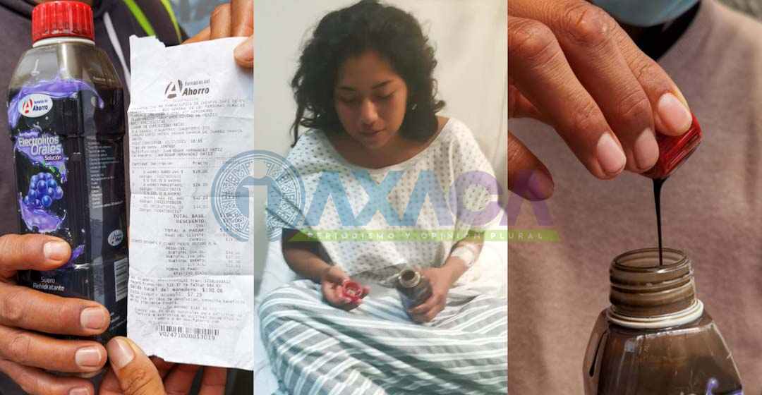 Mujer toma aceite de carro, el líquido lo compró como suero de Farmacias del Ahorro, Oaxaca