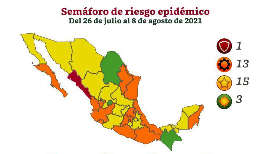 Oaxaca regresa a color naranja en el Semáforo de riesgo epidemiológico