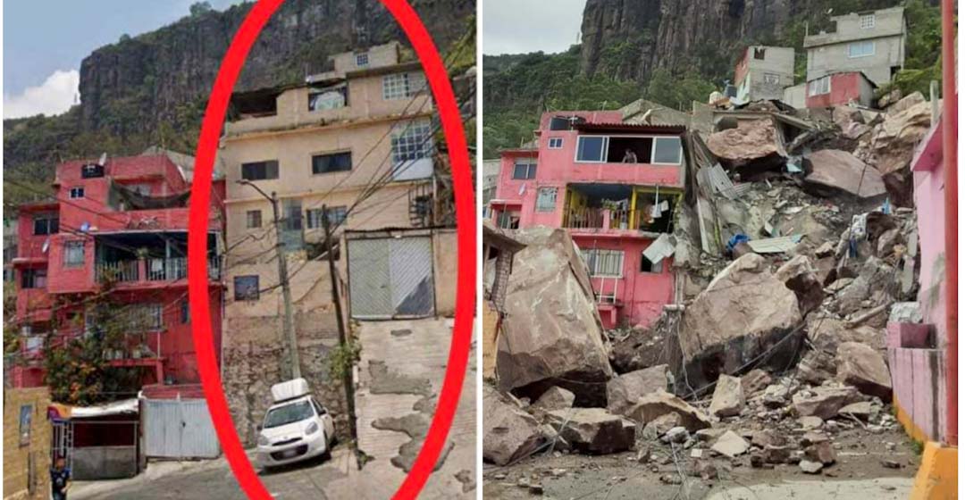VIDEO: Desaparecen casas tras derrumbe en Cerro del Chiquihuite