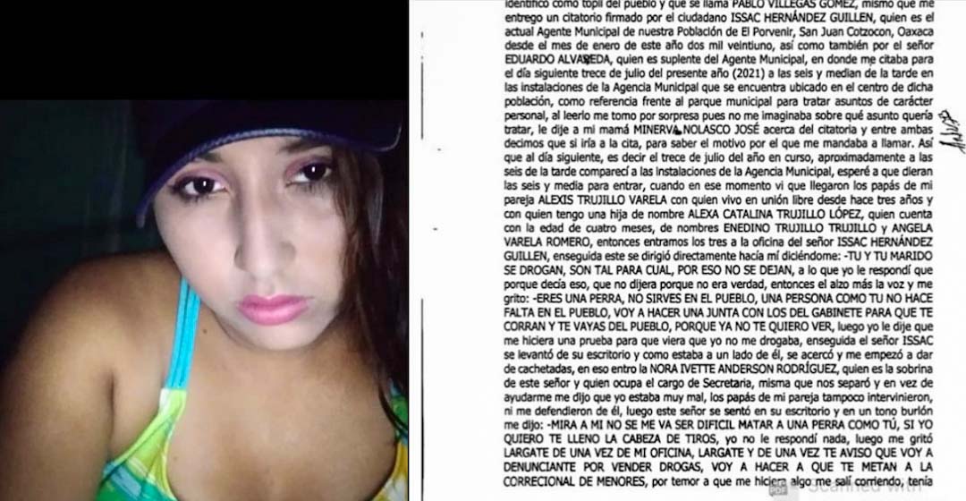 Fany Guadalupe víctima de feminicidio ppr parte de autoridad de Cotzocón