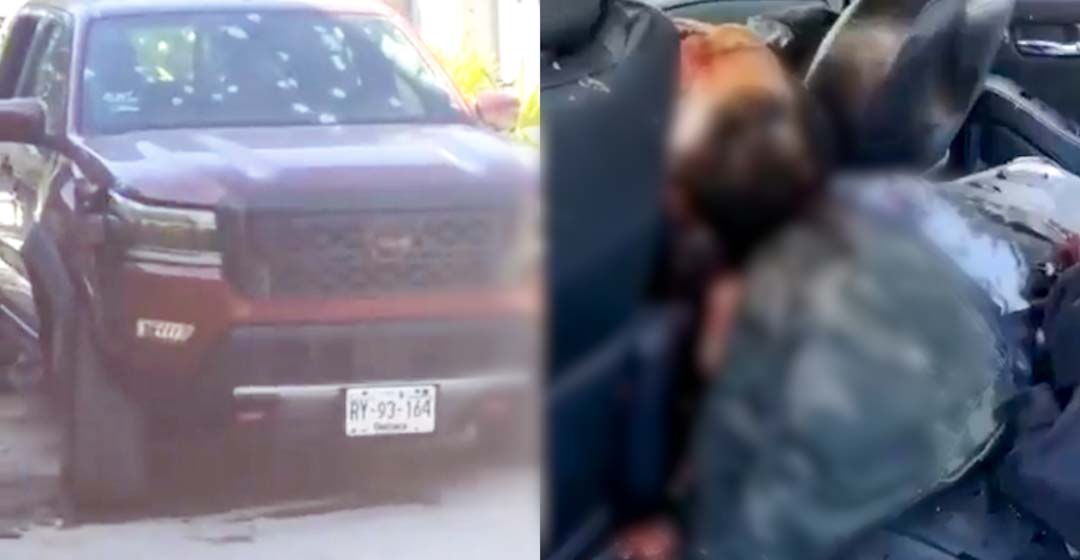 VIDEO: Acribillan a presunto líder criminal y sicarios en Río Grande, Oaxaca; imágenes fuertes