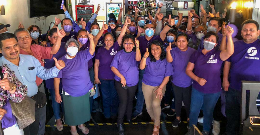 Reciben con júbilo a la Planilla Morada en la región de la Mixteca