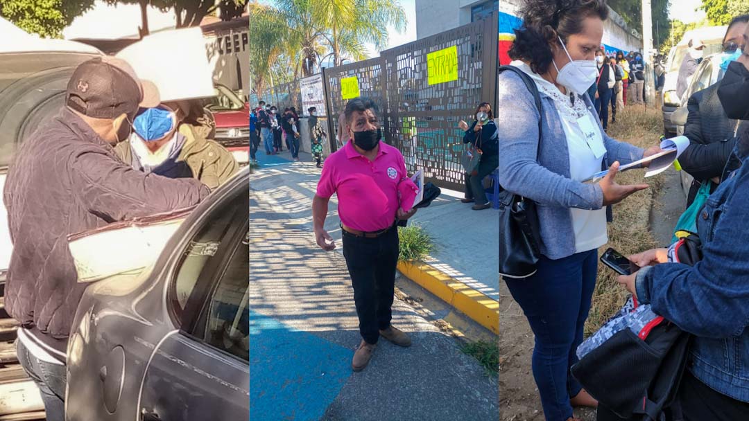 Entre retraso y anomalías acuden burócratas a emitir su voto; hay dados cargados, acusan