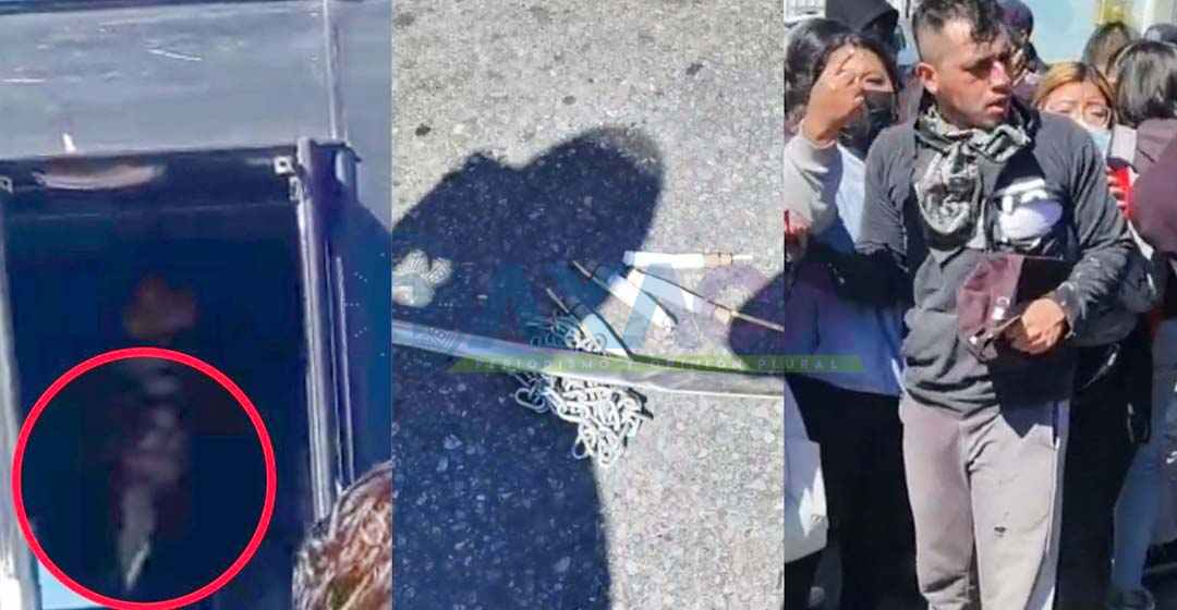 Armados con cohetones, tubos y cuchillos normalistas enfrentan a policías; los detuvieron y dejaron libres