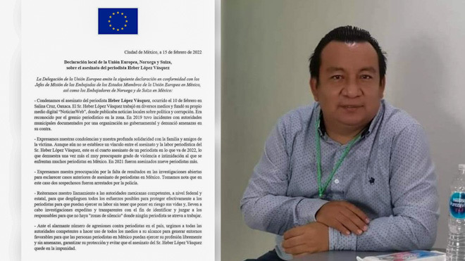 Condena la Unesco crimen de Heber López, periodista de Salina Cruz, Oaxaca
