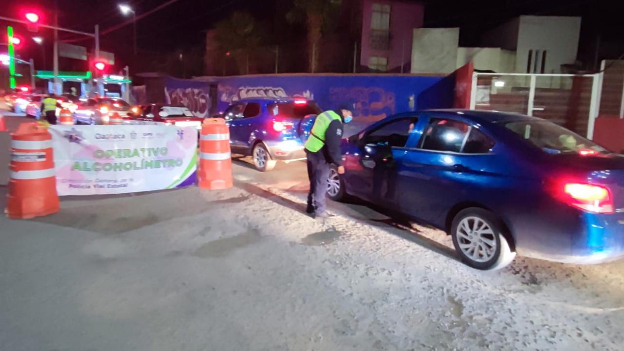 Operativo Alcoholímetro retira de la vía pública a 26 conductores