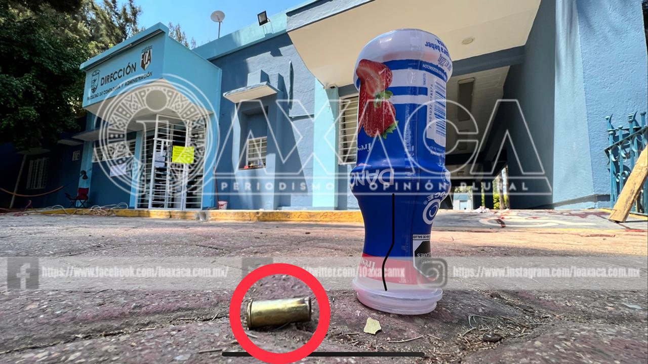 ‘El abuelo’ porro de la UABJO ataca a balazos a sindicalizado durante toma de facultad, Oaxaca