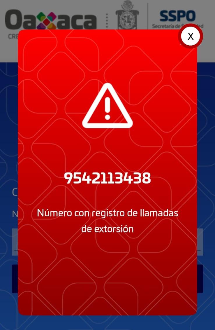 Alerta SSPO sobre llamadas de extorsión en Oaxaca