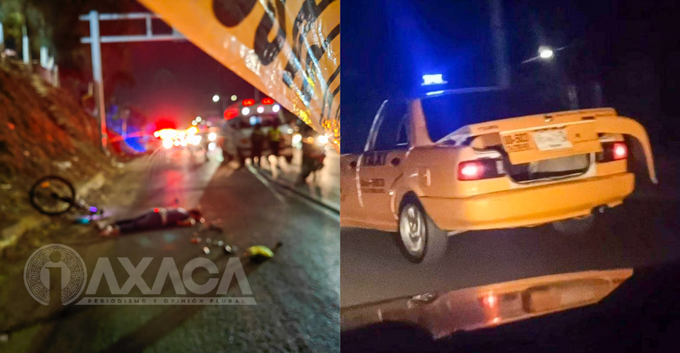 Presunto taxista responsable de atropellar y matar ciclista en Santa Rosa, Oaxaca