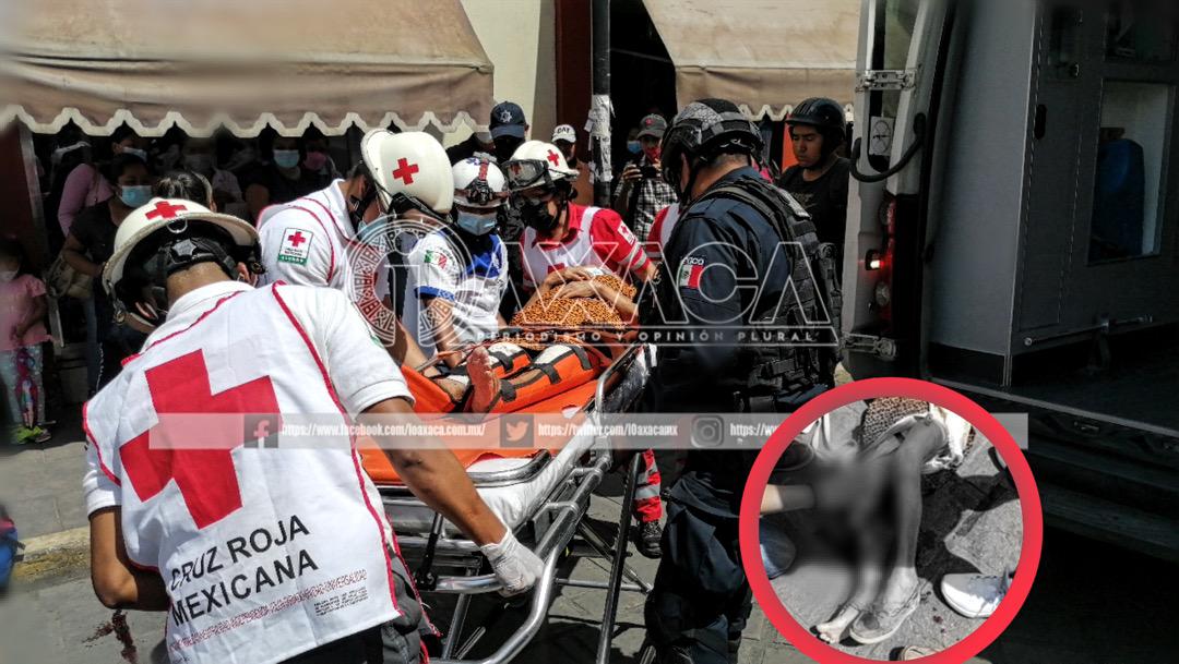 VIDEO: Urbanero tritura pierna de adulta mayor en el Centro Histórico de Oaxaca