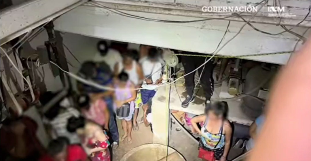 VIDEO: en cuarto de máquinas y pozo de agua de hotel en Oaxaca, escondían a 70 migrantes