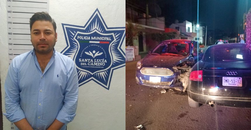 VIDEO: Raúl Cruz, exedil de Santa Lucía del Camino, fue detenido al chocar en estado de ebriedad