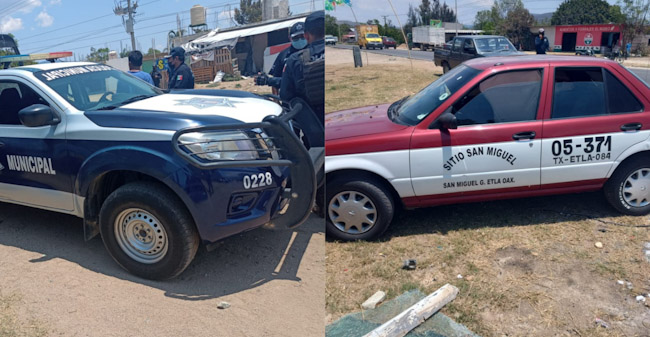 Pierde la vida mujer policía en choque con taxi en Magdalena Apasco,Etla