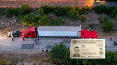 Un oaxaqueño entre los sobrevivientes del accidente de tráiler en Texas; van 51 migrantes fallecidos