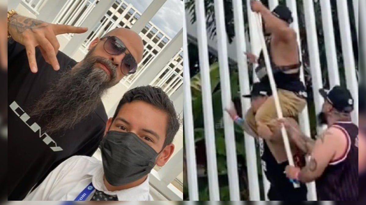 Cartel de Santa llegó ayudar a Jóvenes que intentaban cortar mangos de un árbol