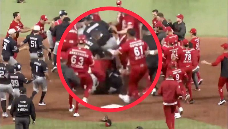 VIDEO: Guerreros de Oaxaca y Diablos protagonizan brutal pelea campal