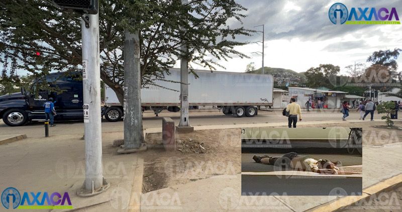VIDEO: un hombre pierde la vida al arrojarse a tráiler en el Parque del Amor, Oaxaca