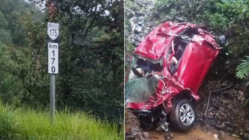 Mortal accidente en la carretera federal 175 Oaxaca-Pochutla