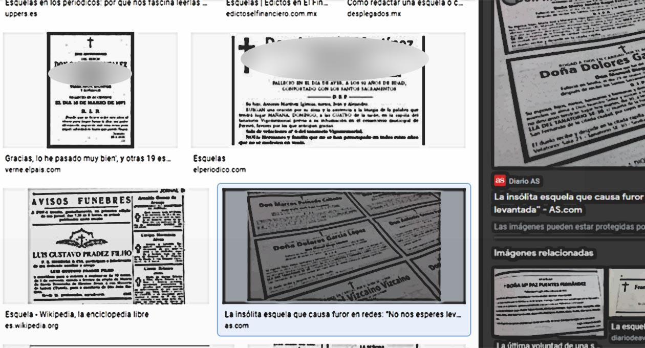 El precio de la muerte en los periódicos