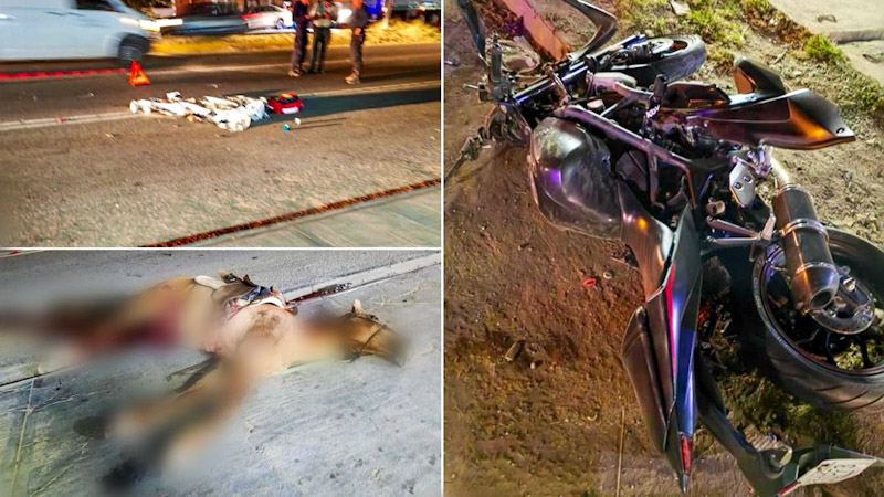 Motociclista se impacta con caballo, en el crucero de Hacienda Blanca, Oaxaca; ambos murieron