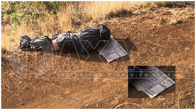 Embolsado y maniatado dejan a presunto responsable de narcomantas en Atzompa y San Martín, Oaxaca